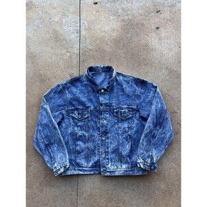 80s Motorsports Streetwear Ford Motorcraft Racing Acid Wash Denim Jacket